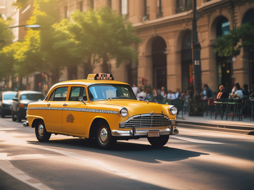 It’s a Yellow Cab driving through town. Oakland Cab